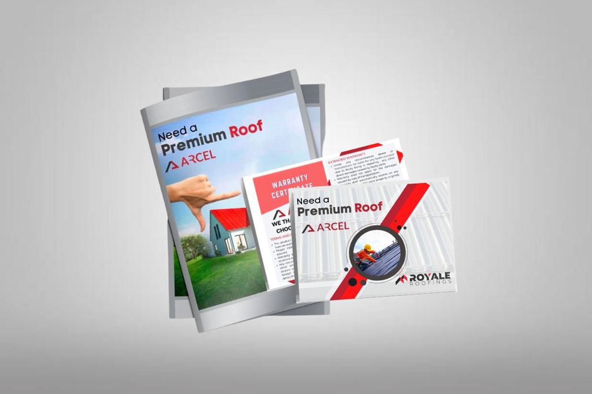 Arcel brochure and warranty card designs