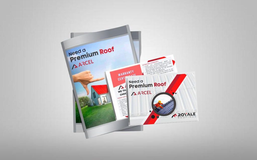 Arcel brochure and warranty card designs